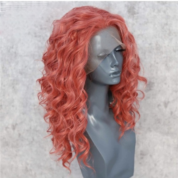 Red Curly Short Bob Lace Front Wig